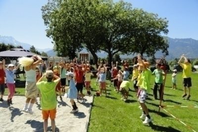 Animation durant les Kids Game à Aigle VS